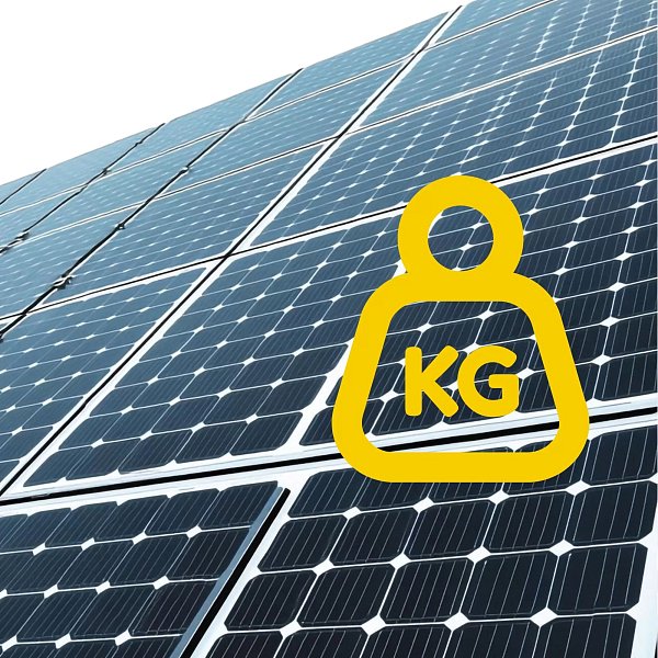 Welke ballastmassa is nodig voor een veilige bevestiging van een PV-installatie?